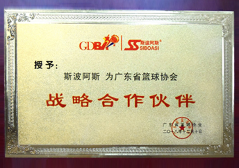 Ernennung zum strategischen Partner des Guangdong Basketball Verbands